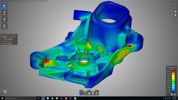 Ansys 3D Design structural simulation model