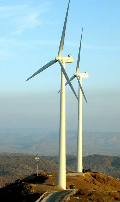 Two wind turbines